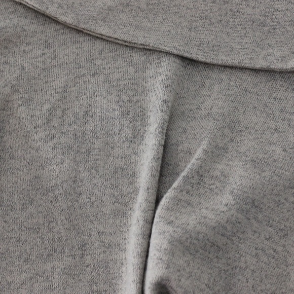 ANTHRO NOISY MAY Open Draped Back Cowl Nexk Cropped Brown Grey Sweater Oversized - Picture 6 of 10